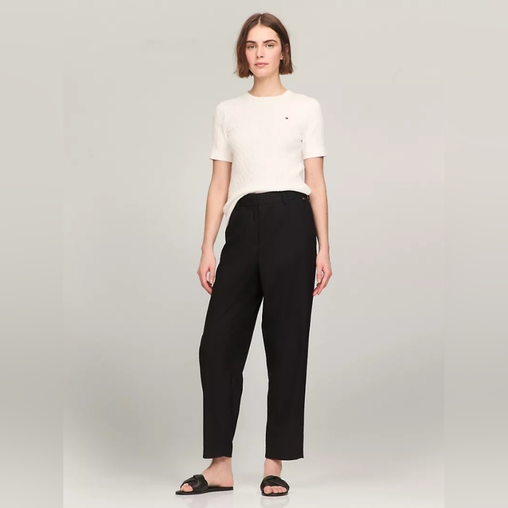 Navy blue Slacks - High Waist- Tapered at Ankle - Size 4